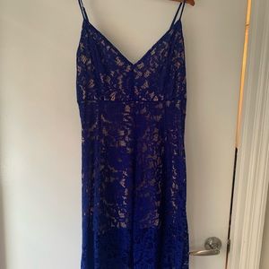 Lulus navy blue lace dress